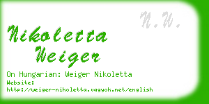 nikoletta weiger business card
